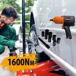 Black pneumatický rázový uťahovák – sada 12204