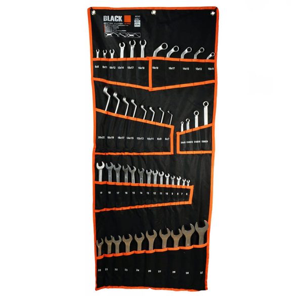 Čierna kombinovaná sada torx kľúčov, hviezdicových kľúčov a otvorených kľúčov 16010