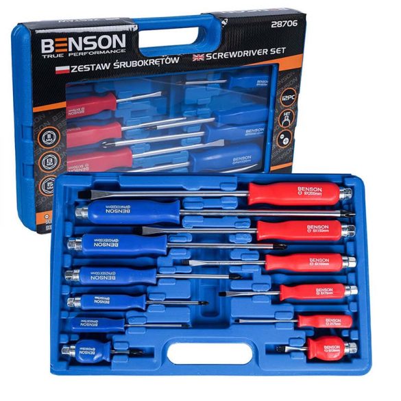SADA IMPULZNÝCH SKRUTKOVNÍKOV BENSON, 12 DIELOV - 28706
