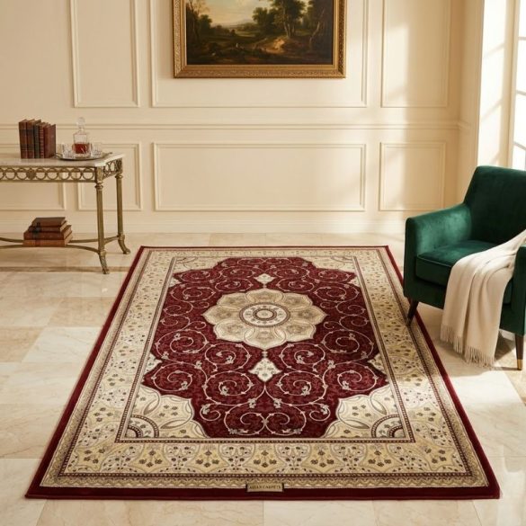 Koberec Metropolitan 200x290cm Burgundy-White B6187A