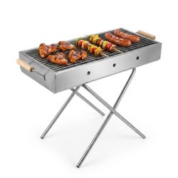 Prenosný skladací gril na drevené uhlie BBQ-01