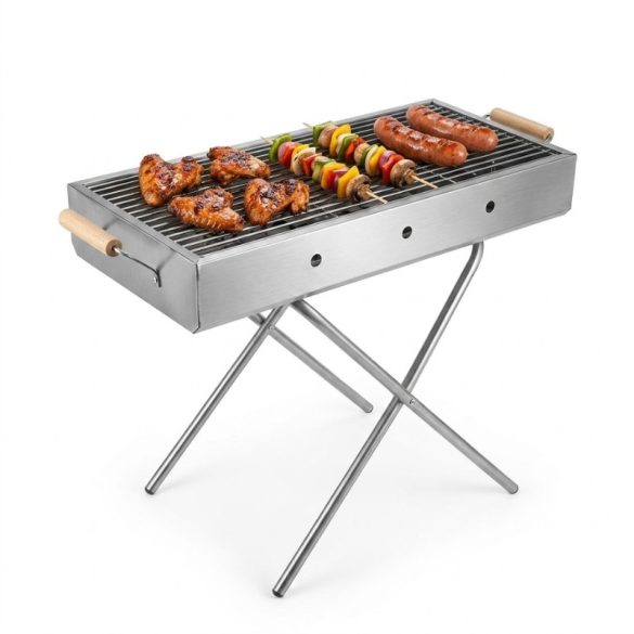 Prenosný skladací gril na drevené uhlie BBQ-01