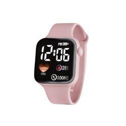   6-dielna darčeková sada digitálnych hodiniek a šperkov pre ženy – ružová BH7143594