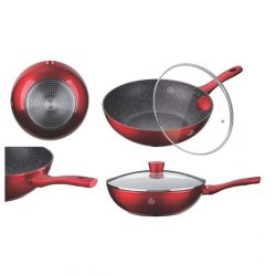 Wok panvica Bachmayer 30 cm s pokrievkou BM-1030-30