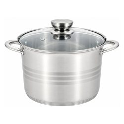   Hrniec z nehrdzavejúcej ocele Bachmayer Home so skleneným vekom, 18,5 litra, 32 cm – BM-156