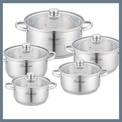 Bachmayer 10-dielna súprava nerezového riadu BM-3010