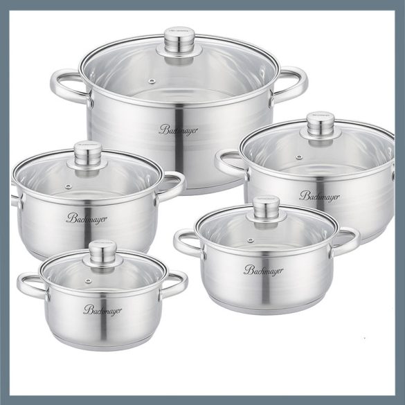 Bachmayer 10-dielna súprava nerezového riadu BM-3010