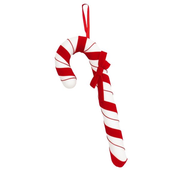 Vianočná ozdoba v tvare lízanky XXL – červeno-biela, 33 cm BSN75
