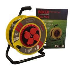   BOXER BX-755 predlžovací kábel na plastovom bubne s bezpečnostným zámkom - 50 metrov - 2950 wattov