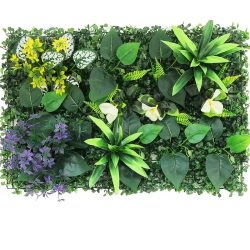   Umelá rastlinná stena, panel so zmiešanými kvetmi, 60 x 40 cm, BX2378584-V