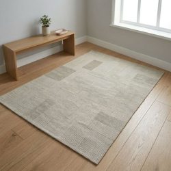 Moderný koberec Tweety bielo-sivý C3726B