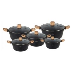 10-dielna sada čierneho riadu Cheffinger 20–28 cm CF-CS01