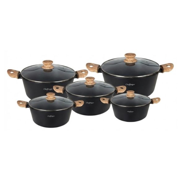 10-dielna sada čierneho riadu Cheffinger 20–28 cm CF-CS01