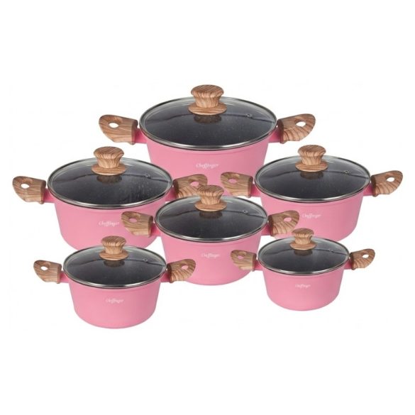 10-dielna sada riadu Cheffinger v ružovej farbe 20–28 cm CF-CS02