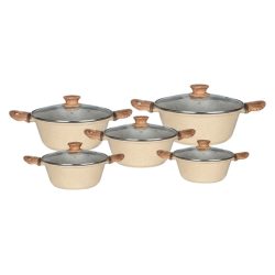   Cheffinger 10-dielna sada riadu v krémovej farbe 20–28 cm CF-CS03