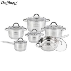   Cheffinger 6-dielna súprava hrncov s pokrievkami (12-dielna sada) CF-SS1230