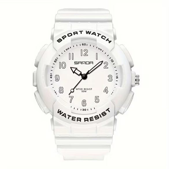 Módne dámske športové hodinky biele CF68603-F