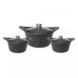   Cheffinger CF-KC01 6-dielna súprava riadu s granitovým povrchom