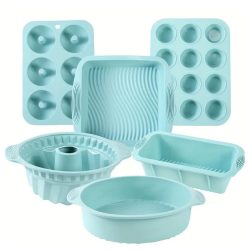   6-dielna sada silikónových foriem na pečenie – modrá CG08919
