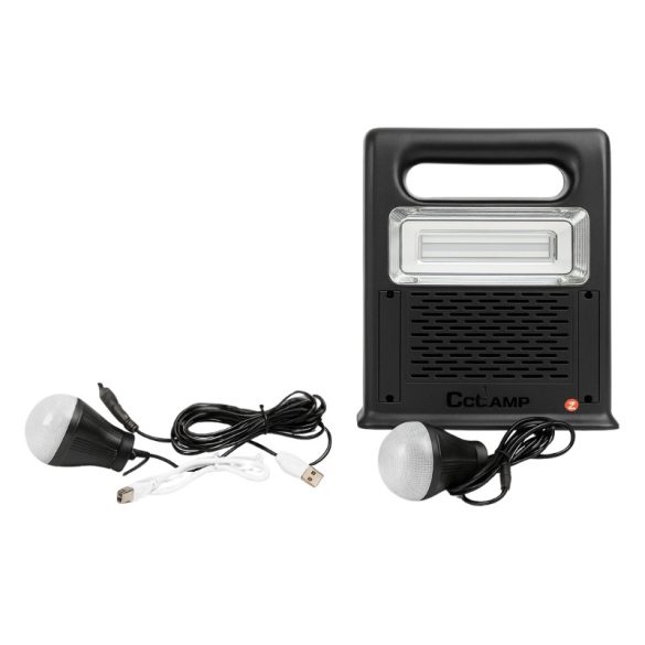 CCLamp solárna prenosná lampa s Bluetooth reproduktorom a rádiom 30 W CL-22