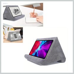 Tabletový a knižný držiak na vankúš – sivý CQ883090
