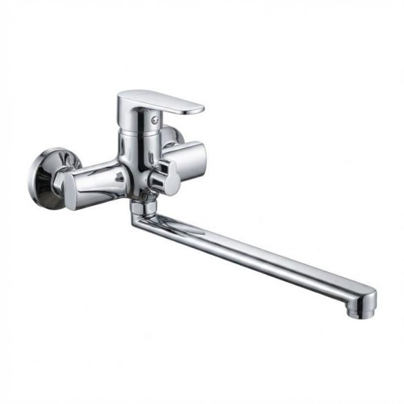 Nástenná kuchynská batéria s extra dlhým výtokom – leštený chróm CS32