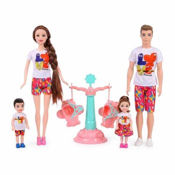 4-dielna rodinná sada pre bábiky s hojdačkou CSB01