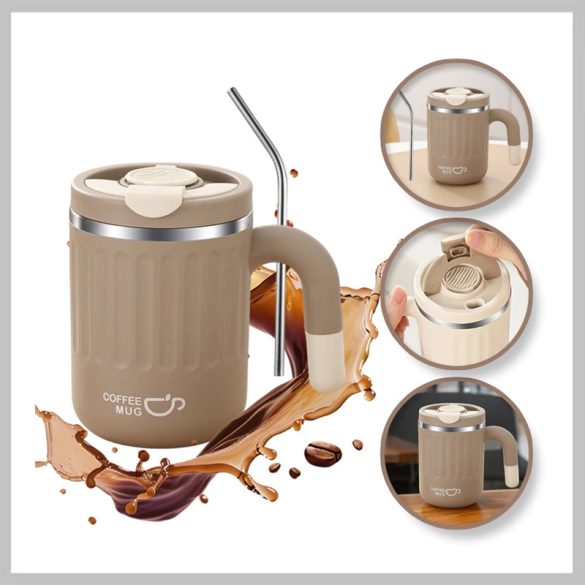 Štýlový termohrnček so slamkou 480 ml CUP17BR
