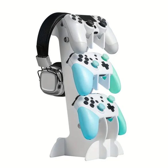 Stojan na ovládače a slúchadlá 32,5 x 15 cm biely CV2898990-3fh