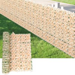   Prémiová sieť proti zvedavým pohľadom s umelými kvetmi 300x50cm DB1111426-Pe