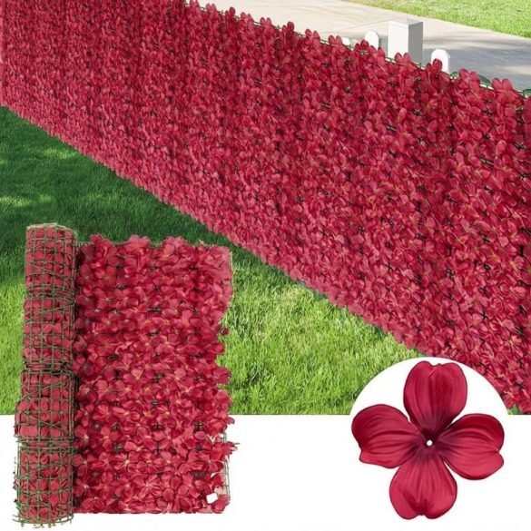 Prémiová sieť proti zvedavým pohľadom s umelými kvetmi 300x50cm DB1111426-Pi