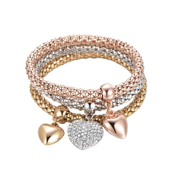 „Žiarivé srdcia“ – 3-dielna sada elegantných náramkov DD2358665-S