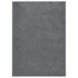 Moderný sivý geometrický koberec 80x150 cm DELUX-6-80X150