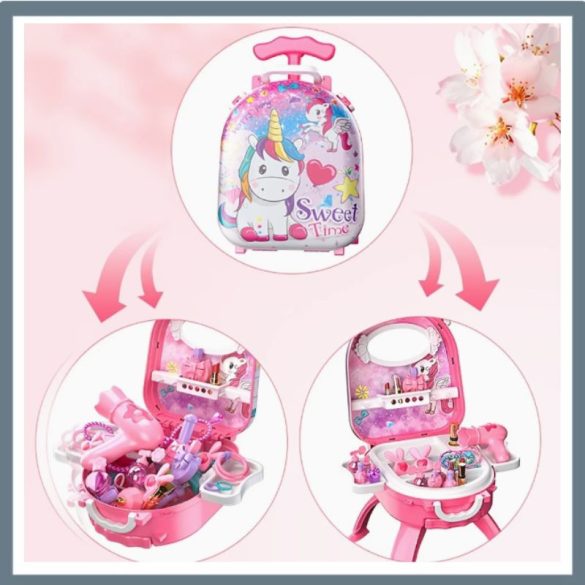 Princeznovský toaletný stolík so súpravou kozmetiky a doplnkov DF495785