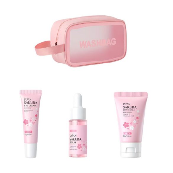 LAIKOU Japan Sakura 4-dielna sada na starostlivosť o pleť – Žiarivosť kvetov čerešne DG03548