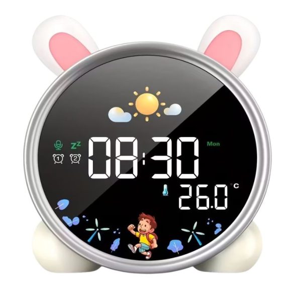 Lemnoi detský budík s USB nabíjaním DH1985392E