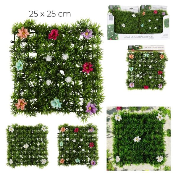 Umelé trávnaté dlaždice 25 x 25 cm, 24 ks/balenie DI0085