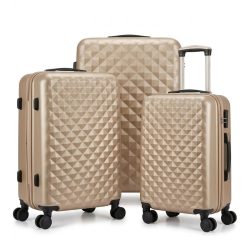   Diamond Premium 3-dielna sada kufrov s tvrdou stenou, béžová DIA3B