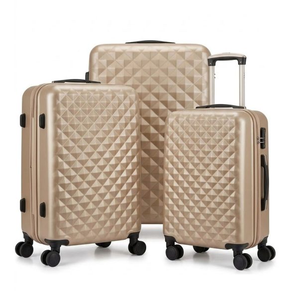 Diamond Premium 3-dielna sada kufrov s tvrdou stenou, béžová DIA3B