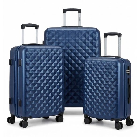 Diamond Premium 3-dielna sada kufrov s tvrdou stenou, modrá DIA3K