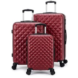   Diamond Premium 3-dielna sada kufrov s tvrdou stenou, červená DIA3P