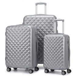  Diamond Premium 3-dielna sada kufrov s tvrdou stenou, sivá DIA3SZ