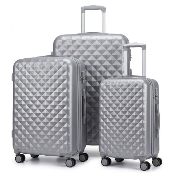 Diamond Premium 3-dielna sada kufrov s tvrdou stenou, sivá DIA3SZ