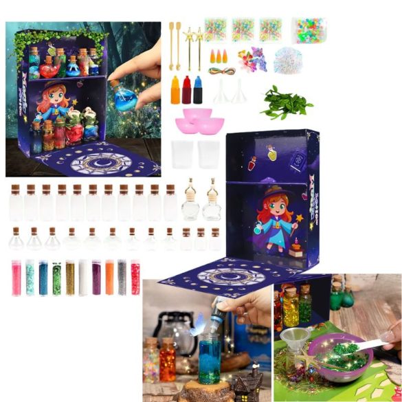 Kreatívna sada na výrobu dekoračných fliaš s čarovnými elixírmi 22 fliašok DK11410619