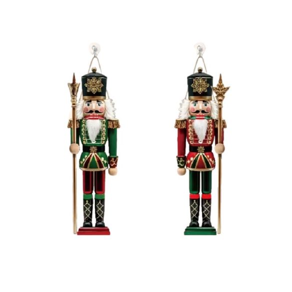 2 Vintage ozdoby na dvere v podobe vojakov z Luskáčika – 45 cm DP6299397