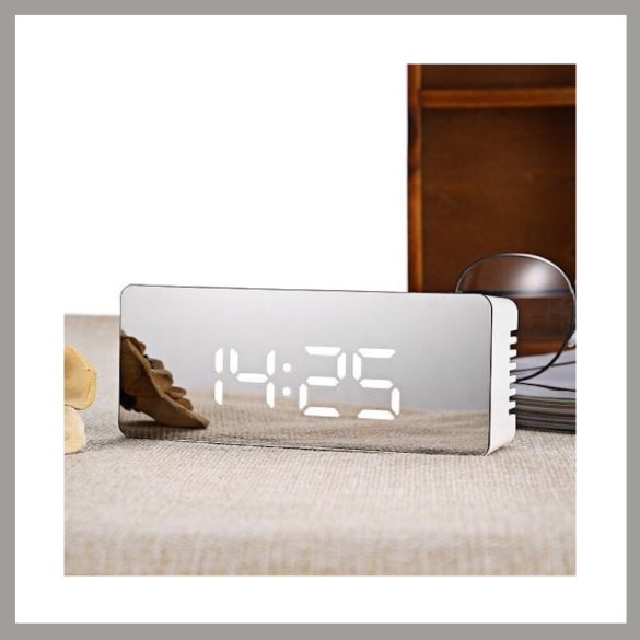 LED zrkadlový budík moderný dizajn veľký displej DS-362IX-MAX