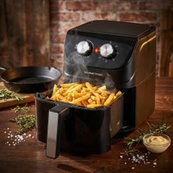   GOURMETMAXX Horkovzdušná fritéza/Airfryer Mechanická Matná čierna 4 l 1400 W DS14578-L
