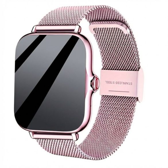 ERUN Rose Gold dámske smart hodinky s 1,84” HD displejom + darčekový silikónový remienok DV10033748-RG