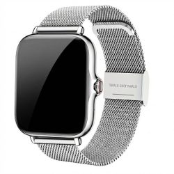   Strieborné inteligentné hodinky ERUN s 1,84" HD displejom + biely remienok zdarma DV10033748-S