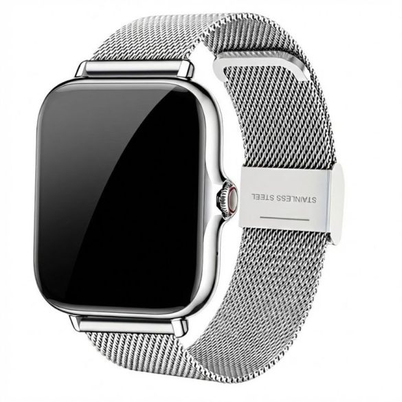 Strieborné inteligentné hodinky ERUN s 1,84" HD displejom + biely remienok zdarma DV10033748-S